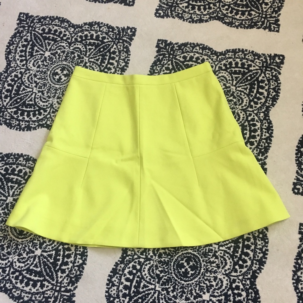 Jcrew lemon yellow skirt